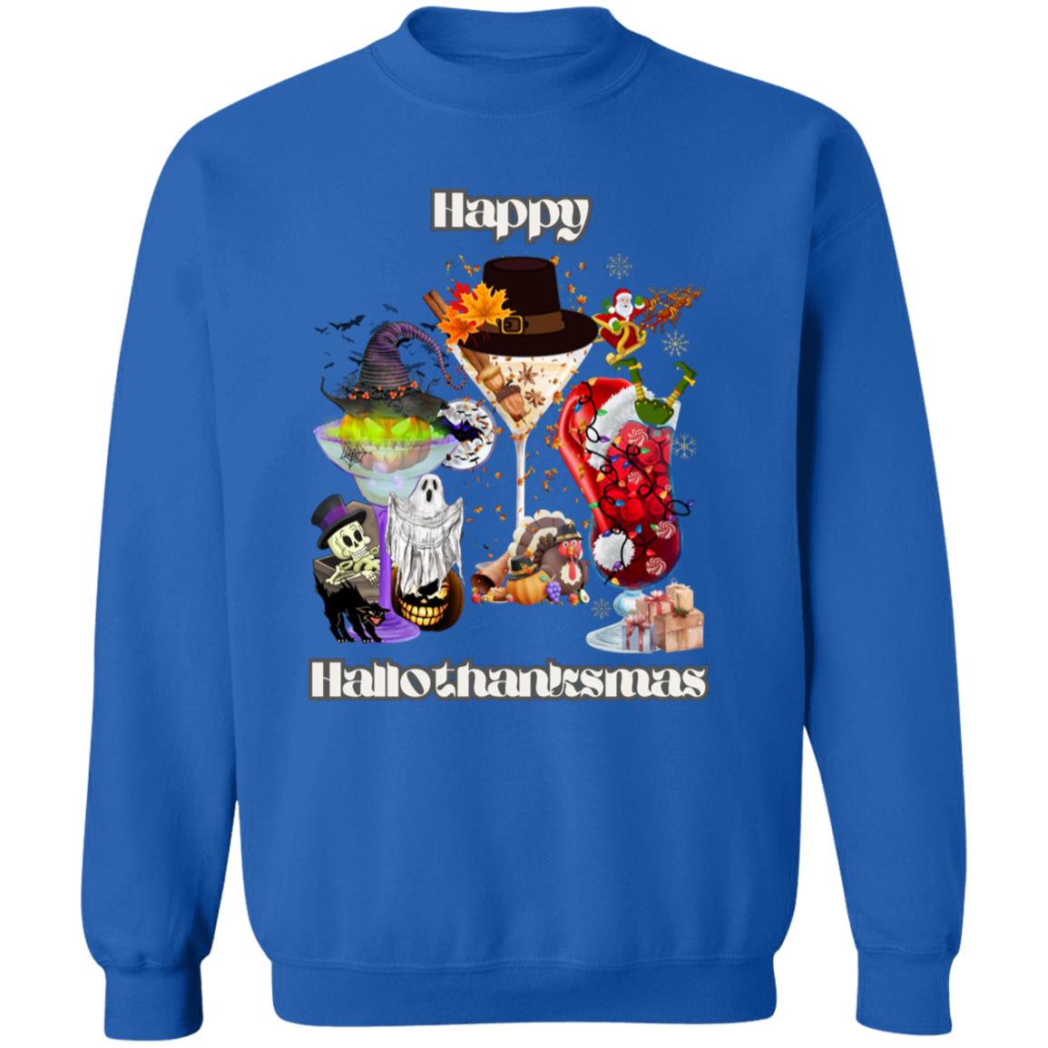 Happy Hallothanksmas Cocktails| Pullover Sweatshirt