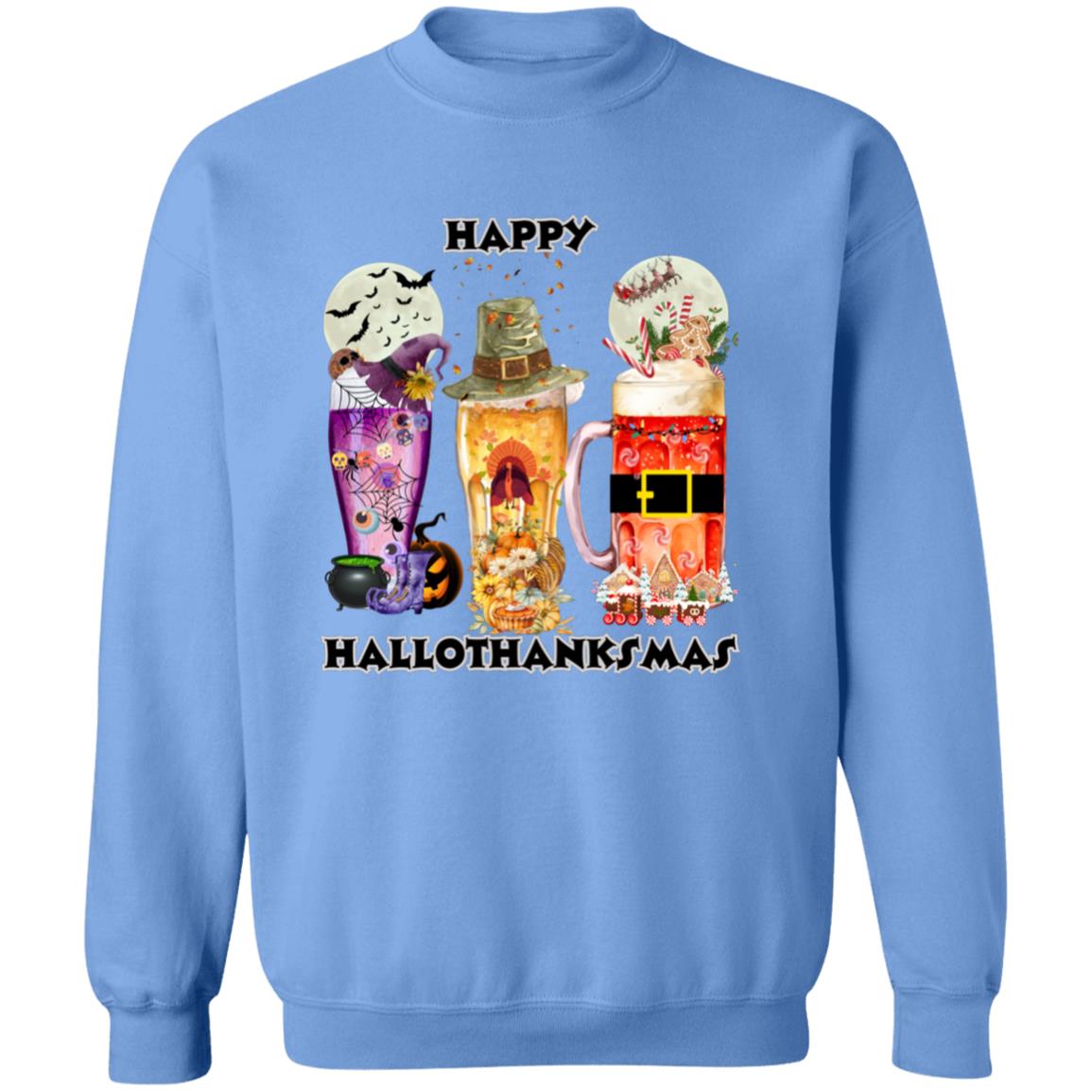 Happy Hallothanksmas Beer Pullover Sweatshirt