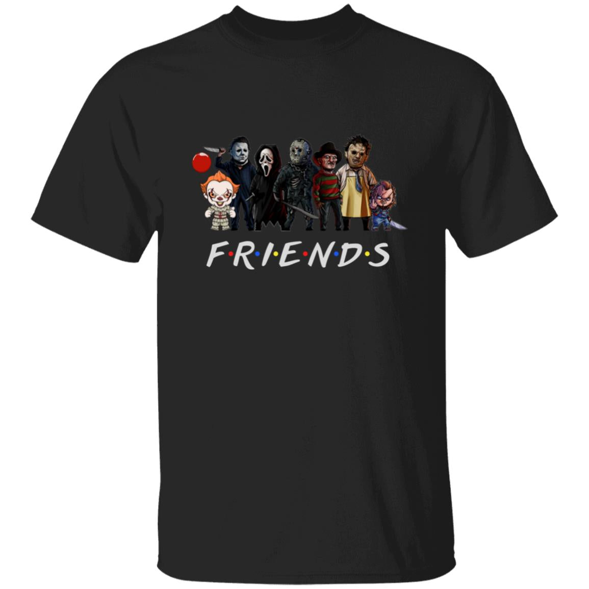 Scary Friends Halloween T-shirt Short Sleeve