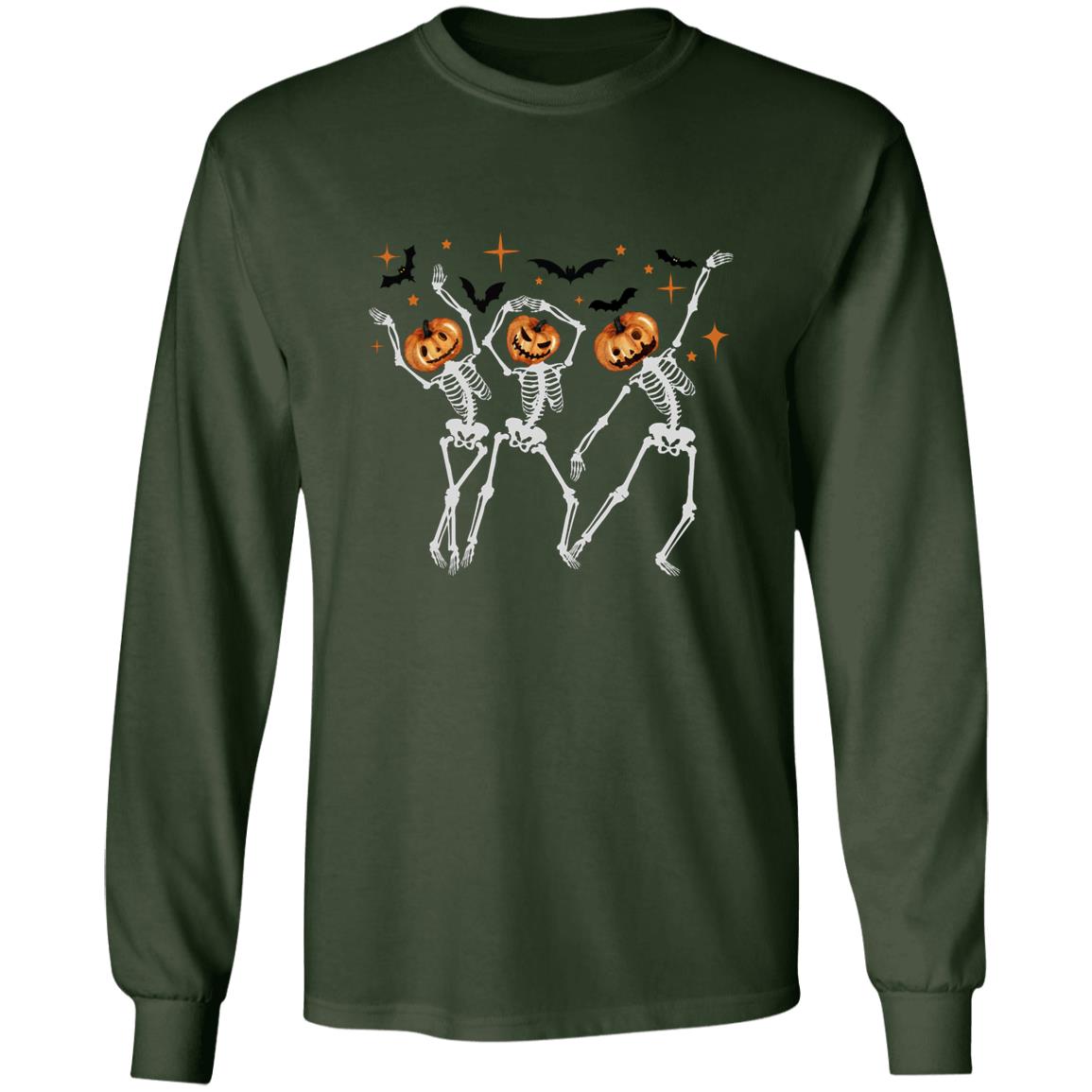 Dancing Skeletons Halloween T-Shirt Long Sleeve