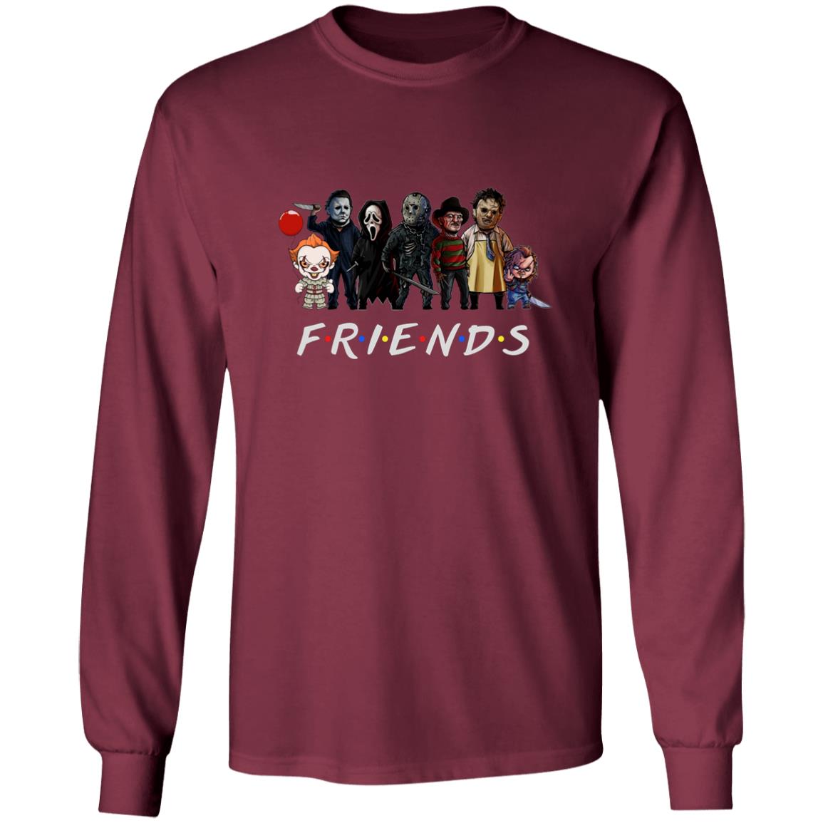 Scary Friends Halloween T-shirt Long Sleeve