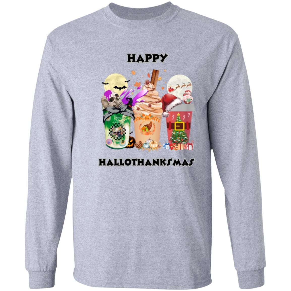 Happy Hallothanksmas Coffee Long Sleeve T-Shirt