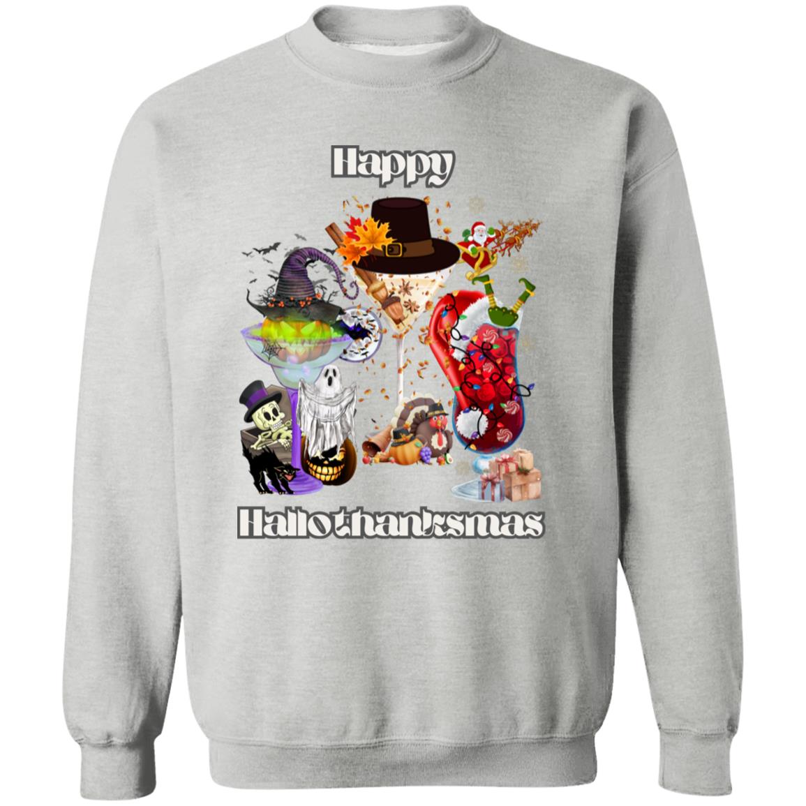 Happy Hallothanksmas Cocktails| Pullover Sweatshirt
