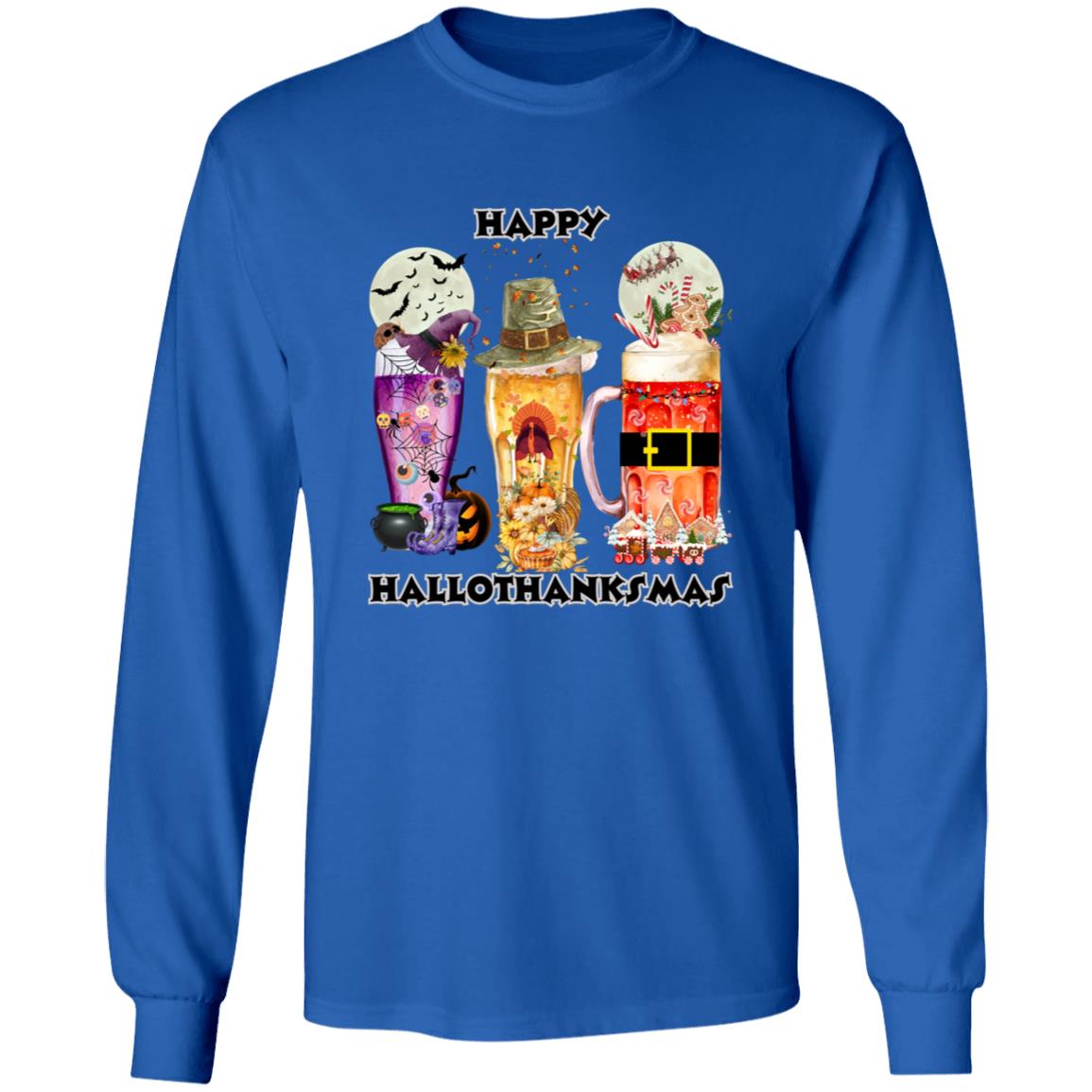 Happy Hallothanksmas Beer Long Sleeve T-Shirt