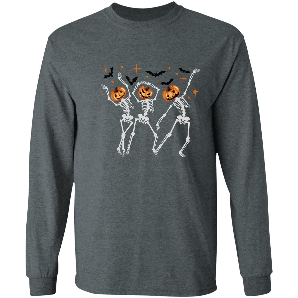 Dancing Skeletons Halloween T-Shirt Long Sleeve