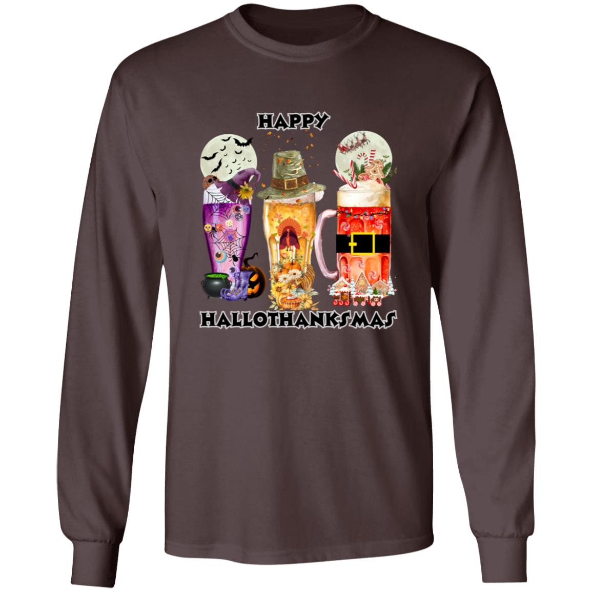 Happy Hallothanksmas Beer Long Sleeve T-Shirt