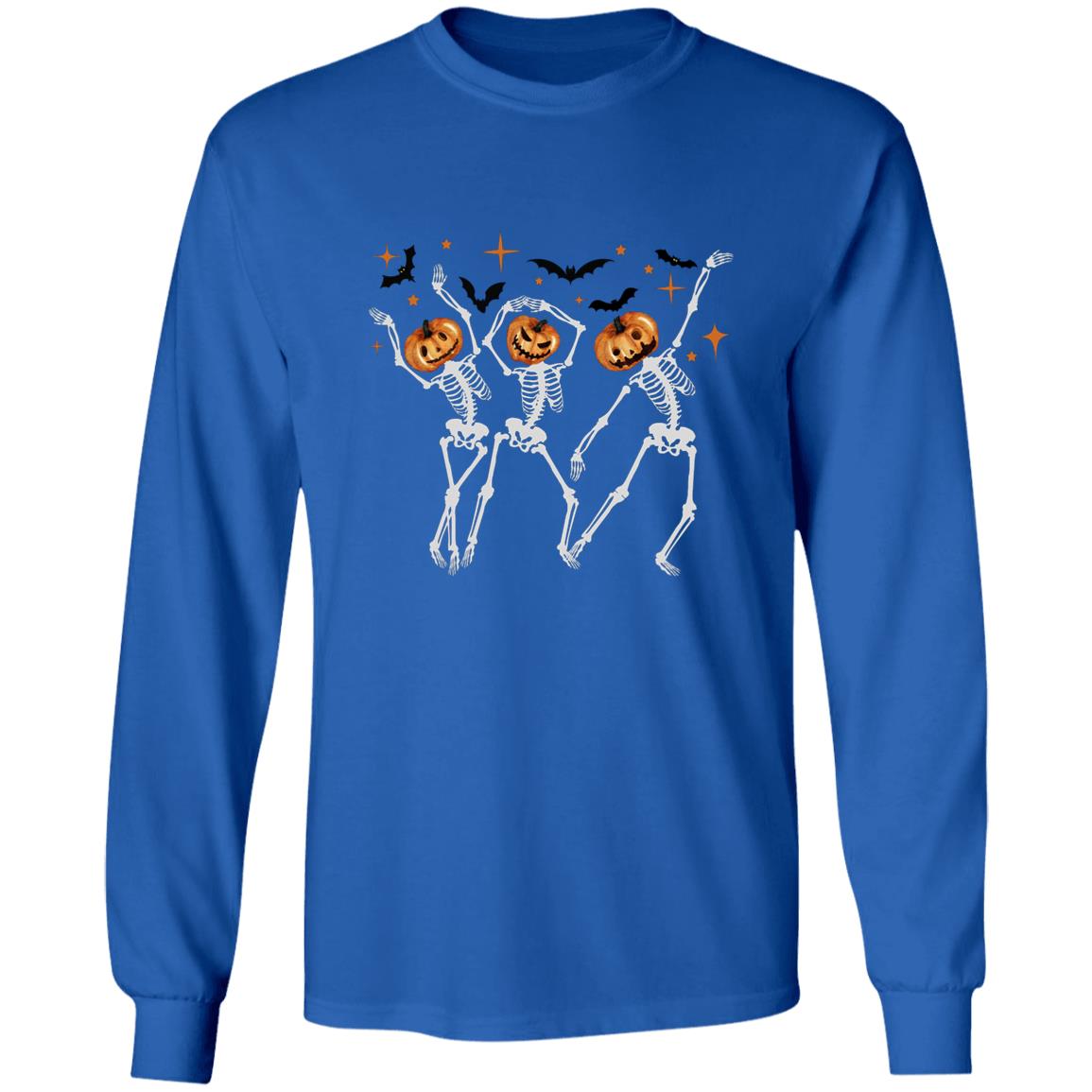 Dancing Skeletons Halloween T-Shirt Long Sleeve