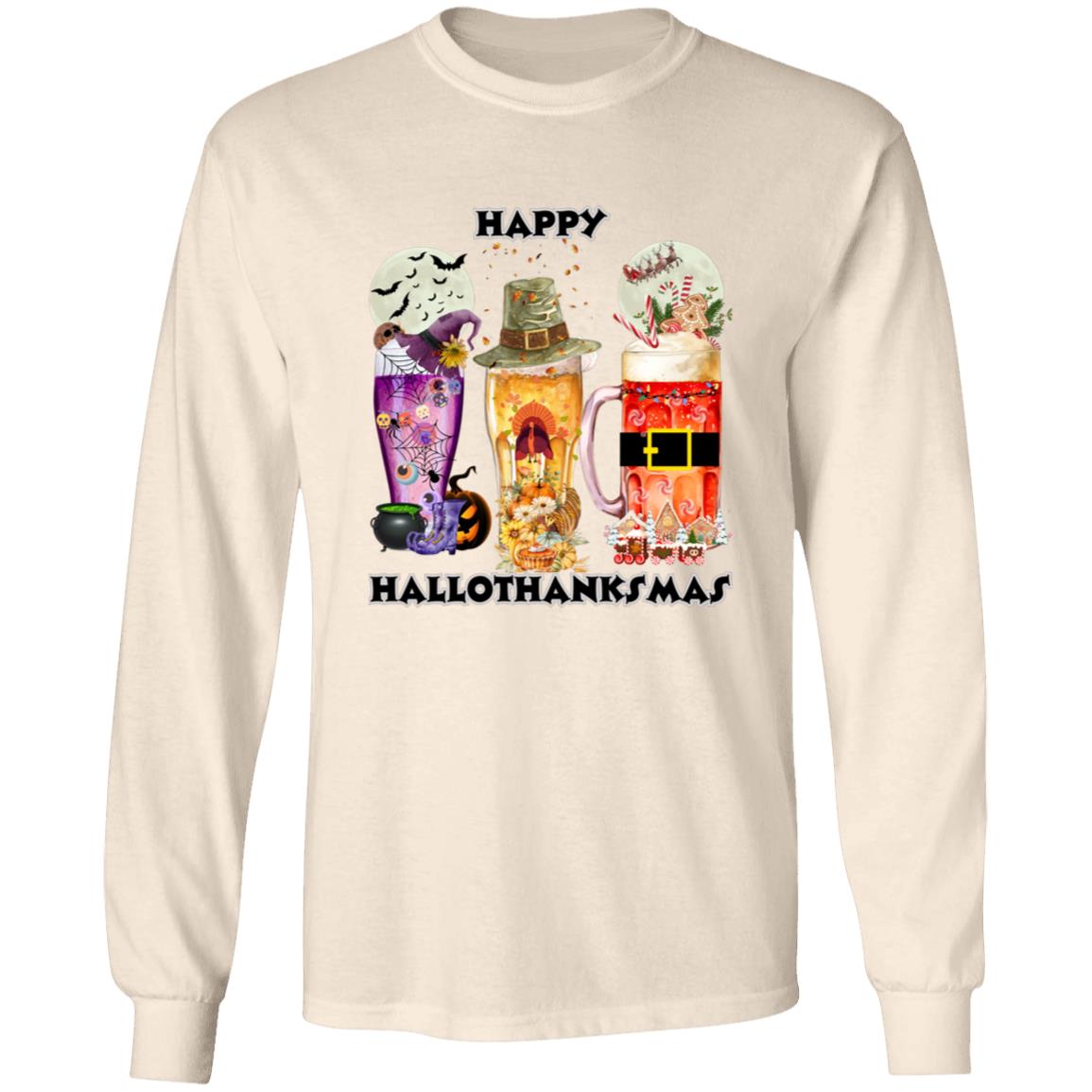 Happy Hallothanksmas Beer Long Sleeve T-Shirt