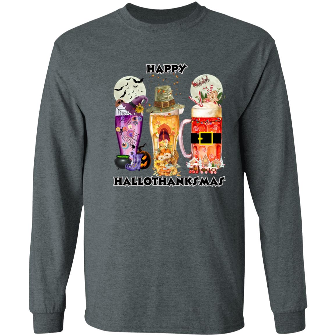 Happy Hallothanksmas Beer Long Sleeve T-Shirt