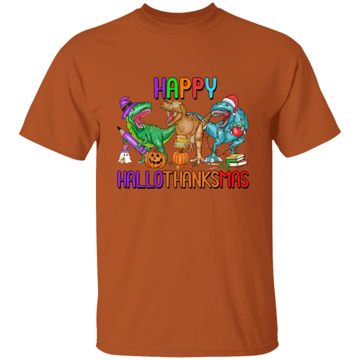 T-Rex Happy Hallothanksmas| T-Shirt SS