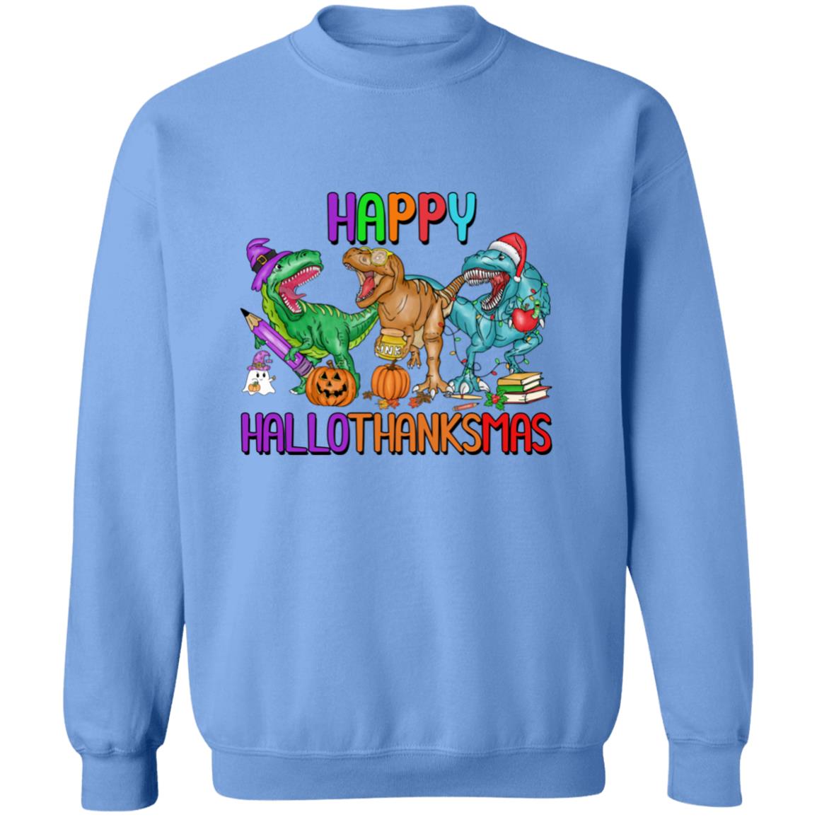 T-Rex Happy Hallothanksmas|Pullover Sweatshirt