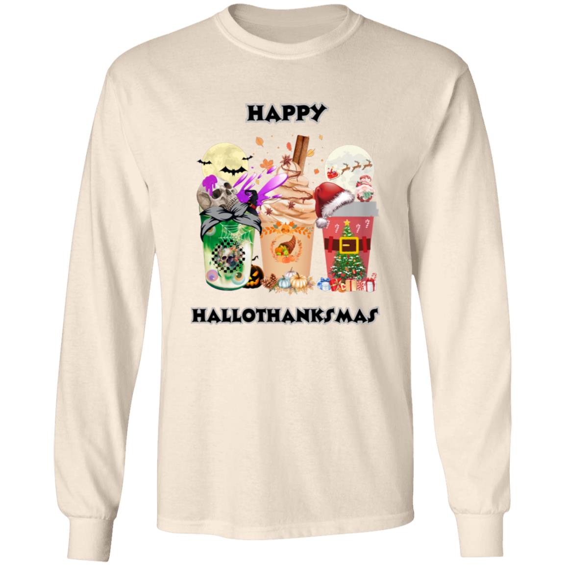 Happy Hallothanksmas Coffee Long Sleeve T-Shirt