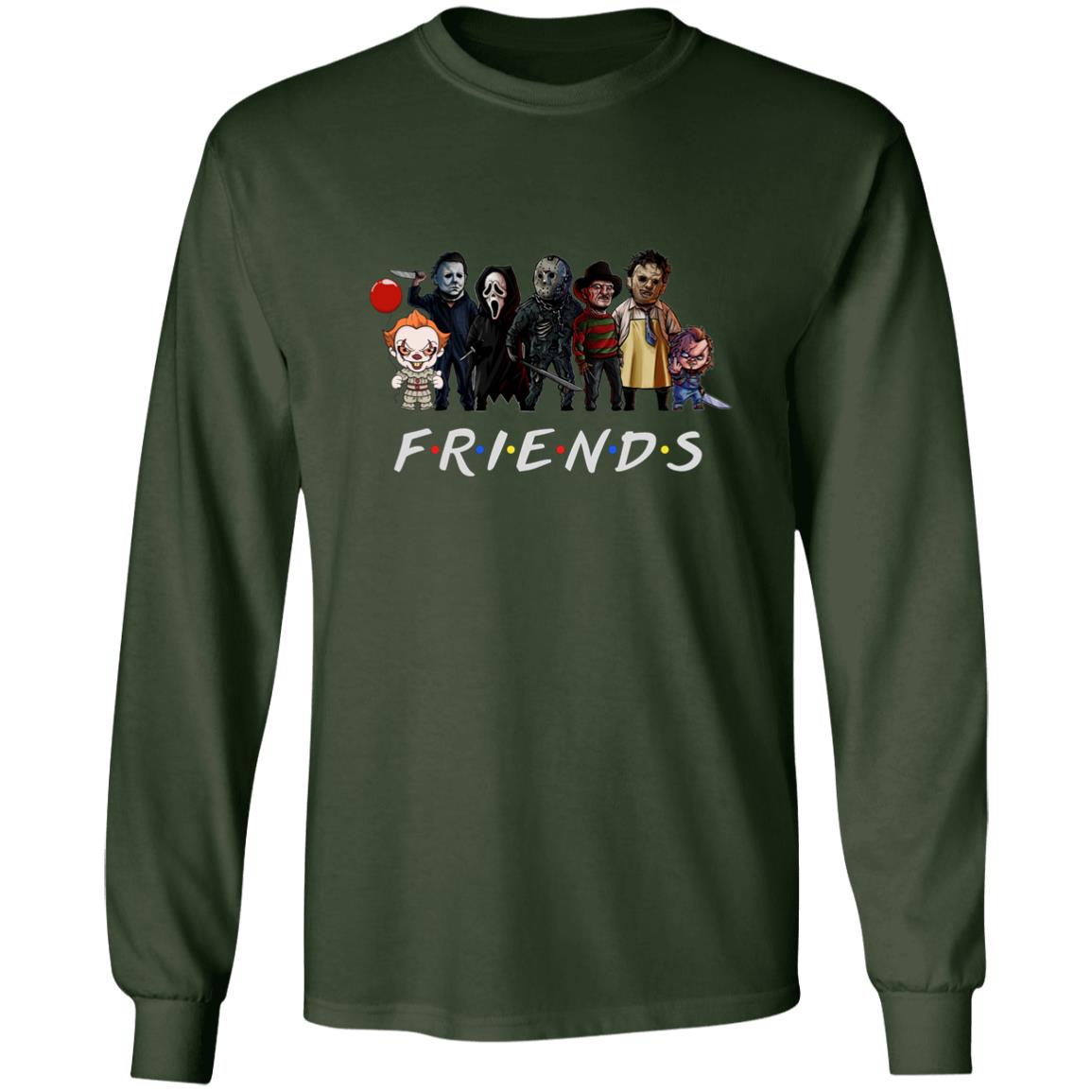 Scary Friends Halloween T-shirt Long Sleeve