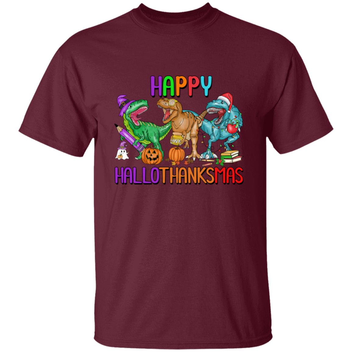 T-Rex Happy Hallothanksmas| T-Shirt SS
