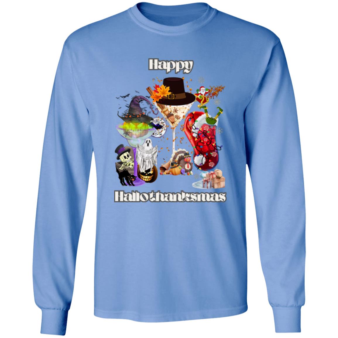 Happy Hallothanksmas Cocktails| Long Sleeve T-Shirt
