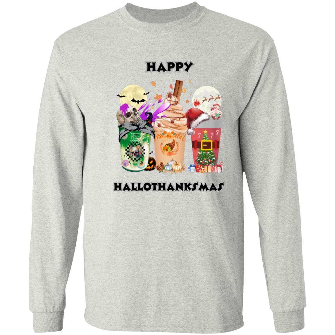 Happy Hallothanksmas Coffee Long Sleeve T-Shirt