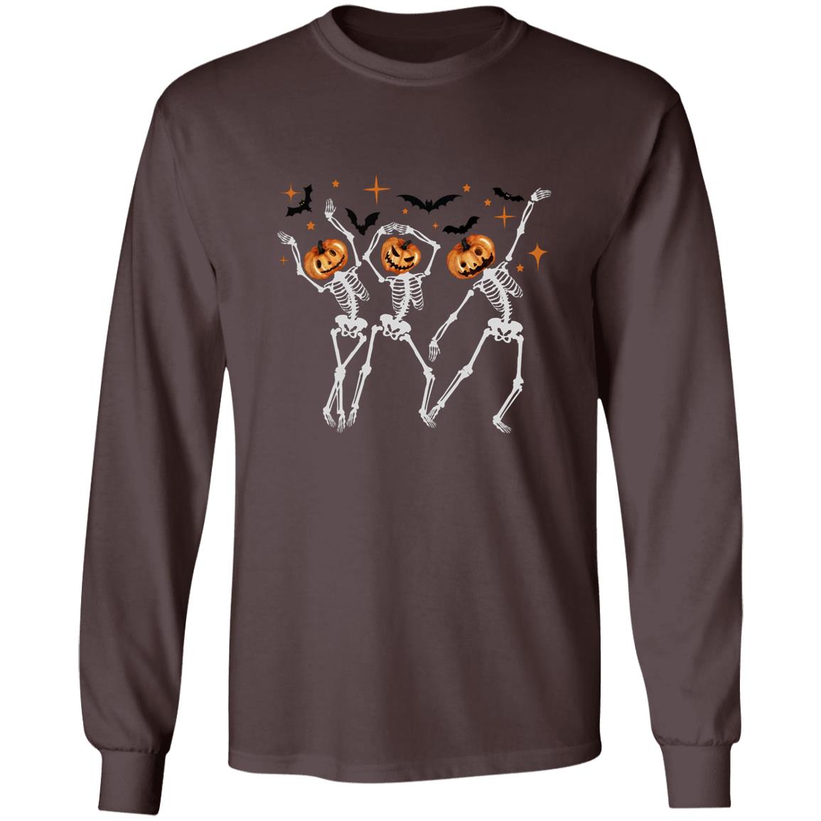 Dancing Skeletons Halloween T-Shirt Long Sleeve