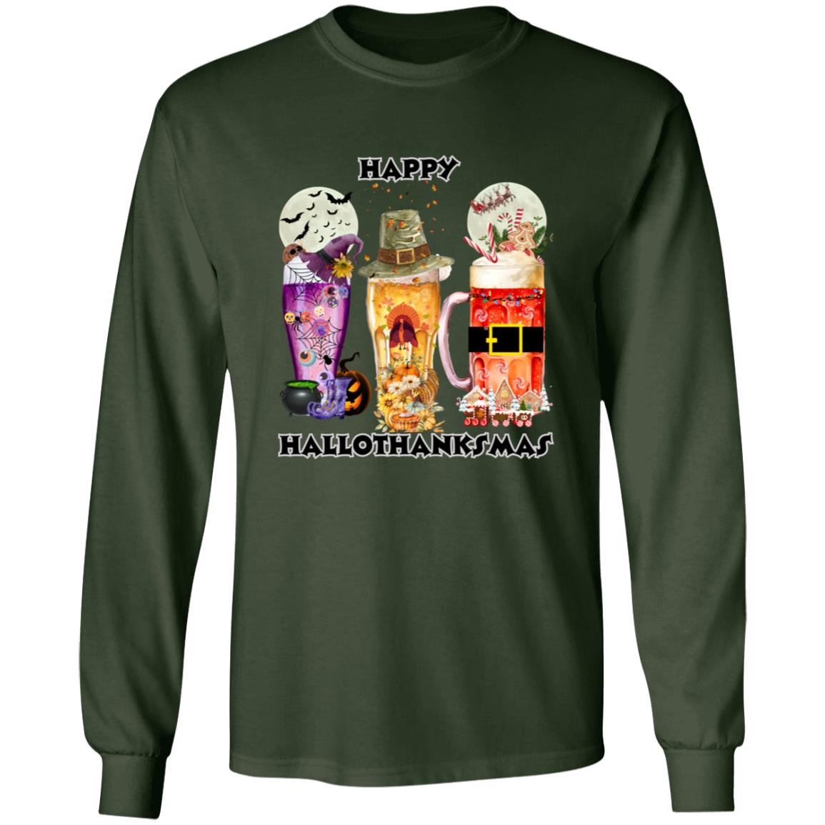 Happy Hallothanksmas Beer Long Sleeve T-Shirt