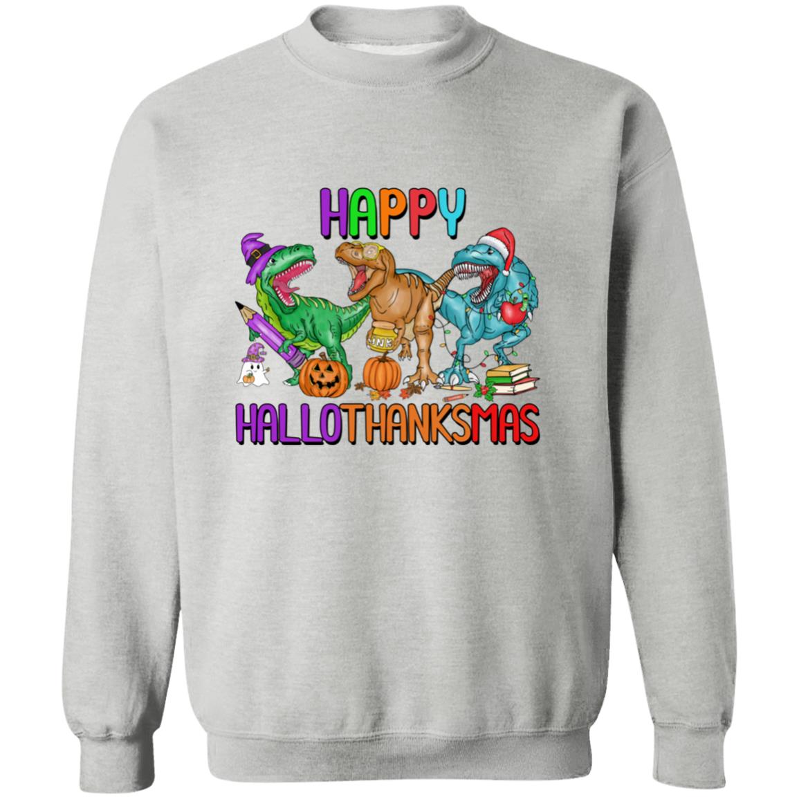 T-Rex Happy Hallothanksmas|Pullover Sweatshirt
