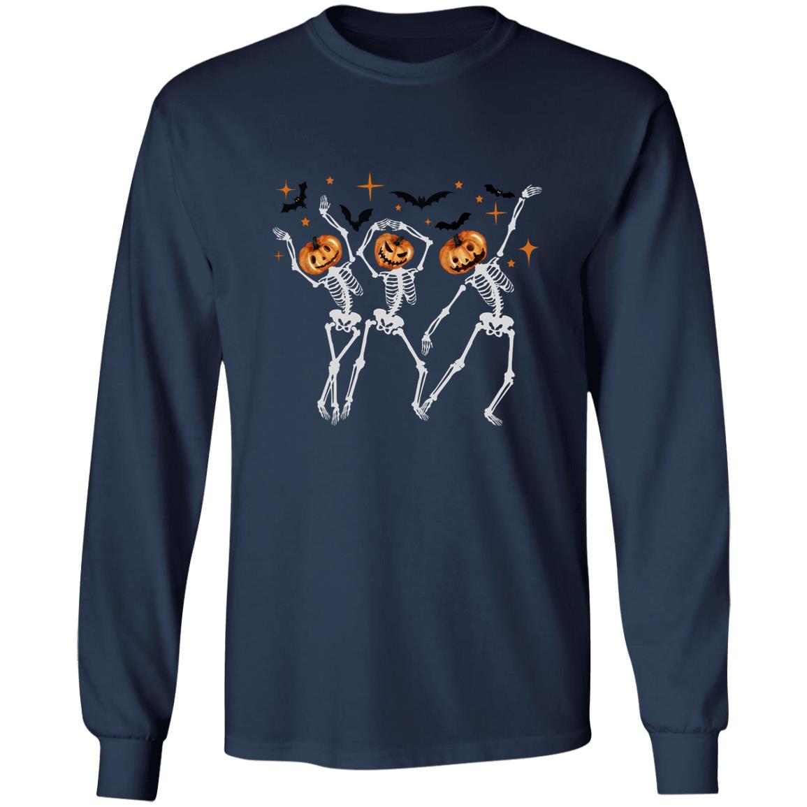 Dancing Skeletons Halloween T-Shirt Long Sleeve
