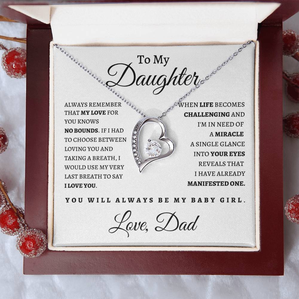 To My Daughter From Dad WB| Forever Love Necklace