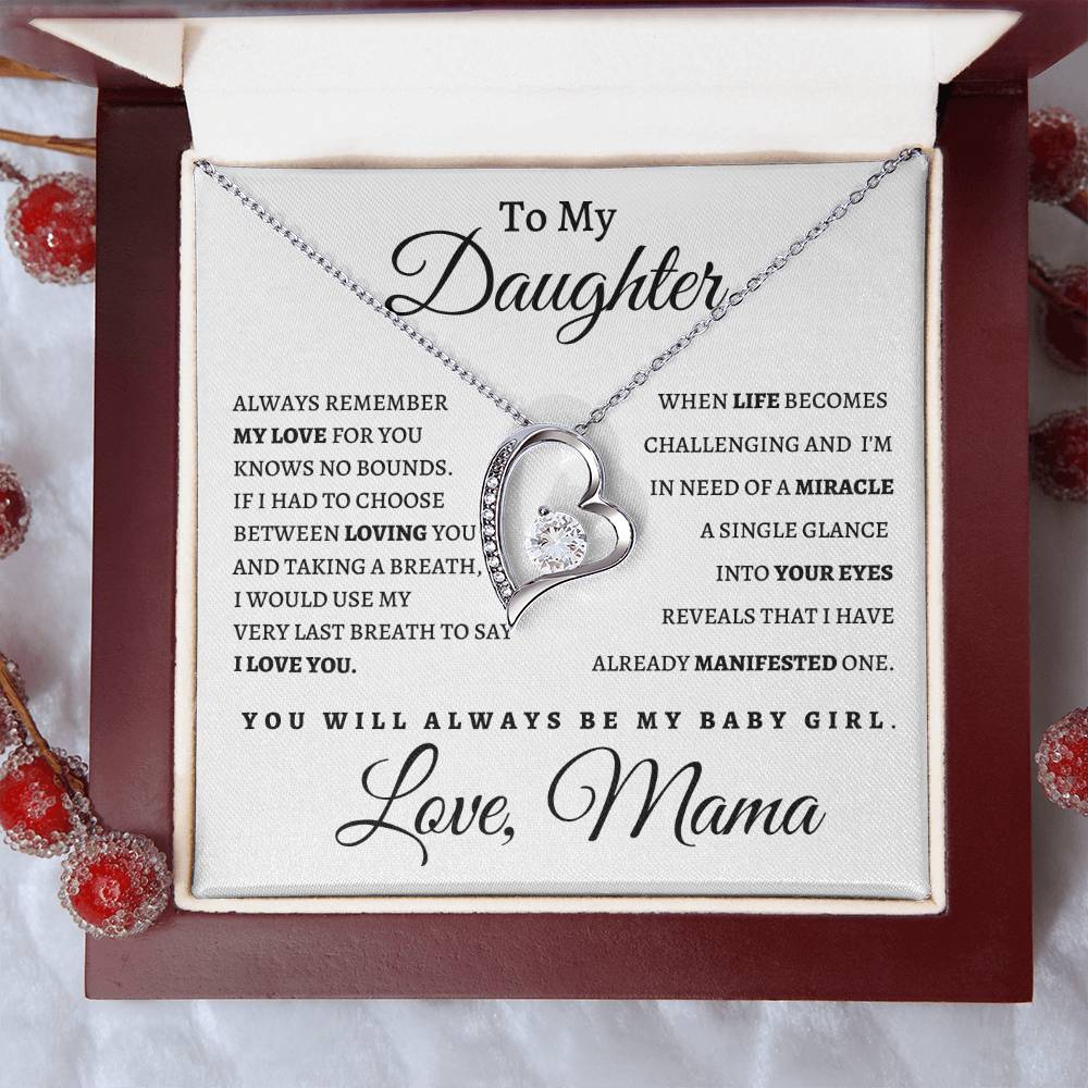 To My Daughter From Mama WB| Forever Love Necklace