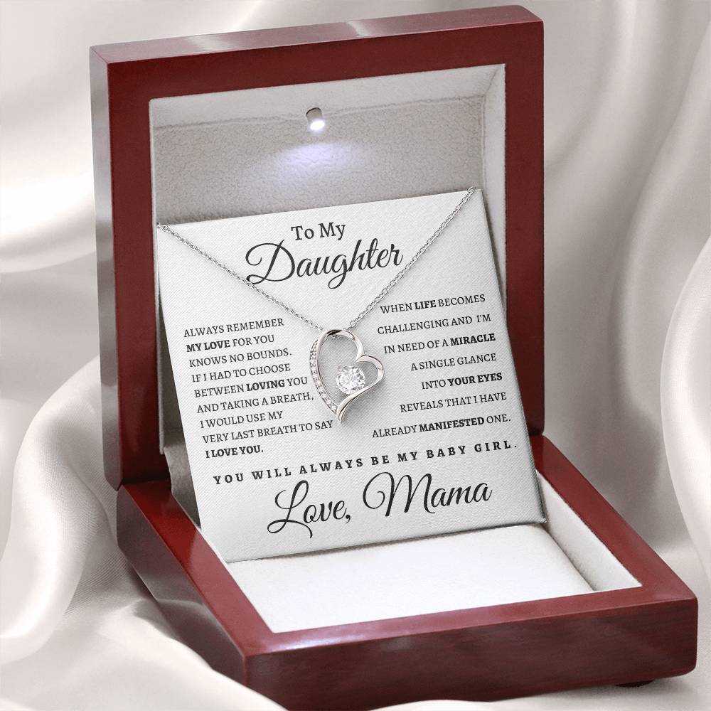 To My Daughter From Mama WB| Forever Love Necklace