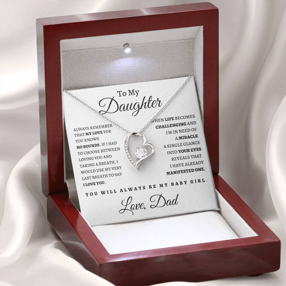 To My Daughter From Dad WB| Forever Love Necklace