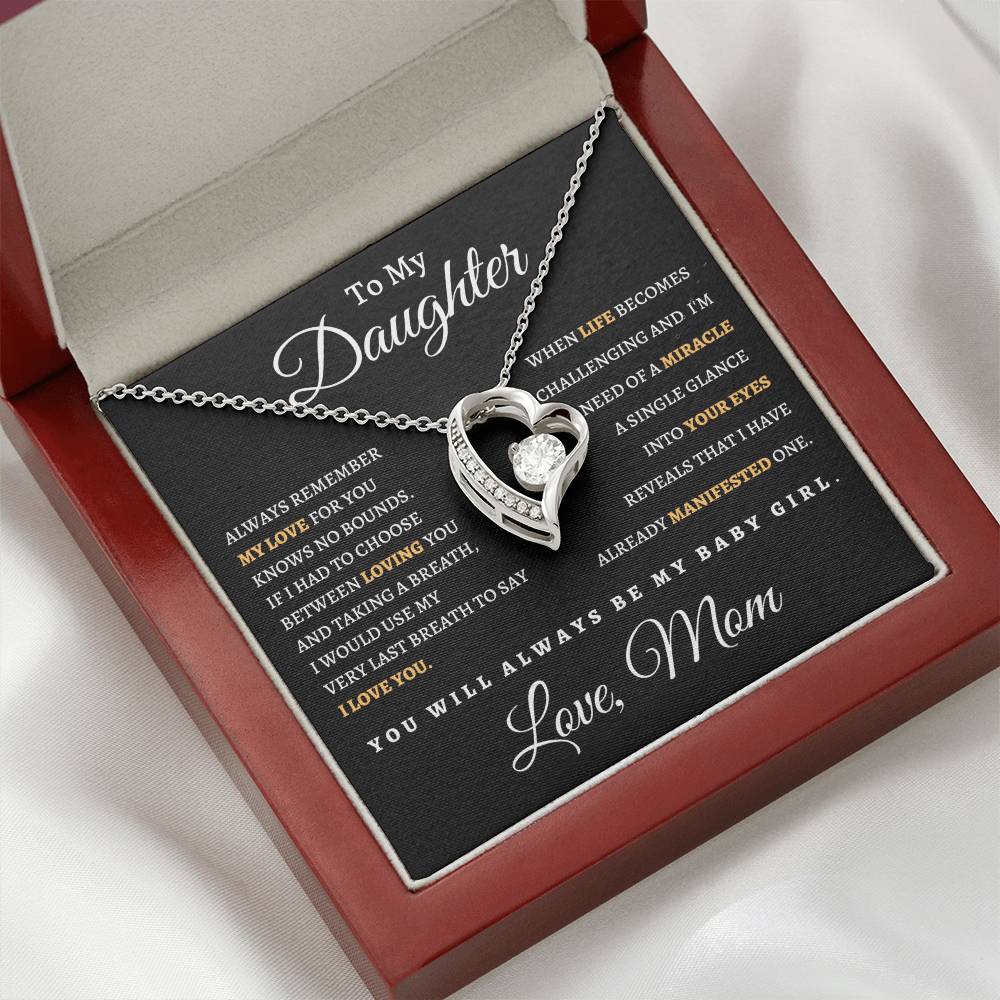 To My Daughter From Mom BB| Forever Love Necklace