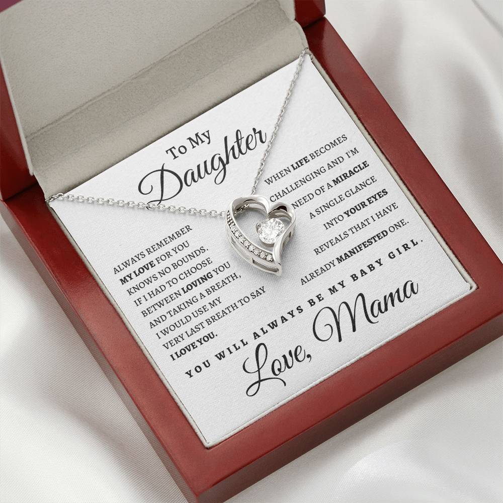 To My Daughter From Mama WB| Forever Love Necklace