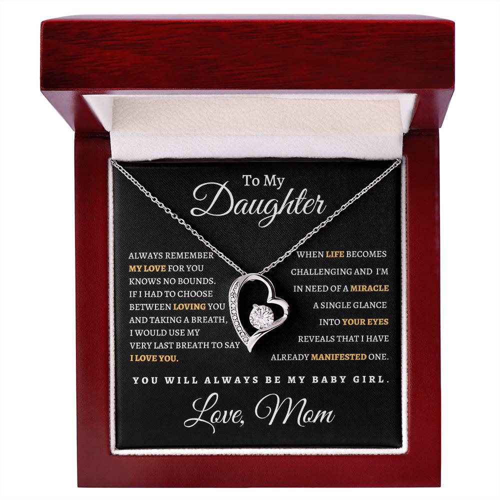 To My Daughter From Mom BB| Forever Love Necklace