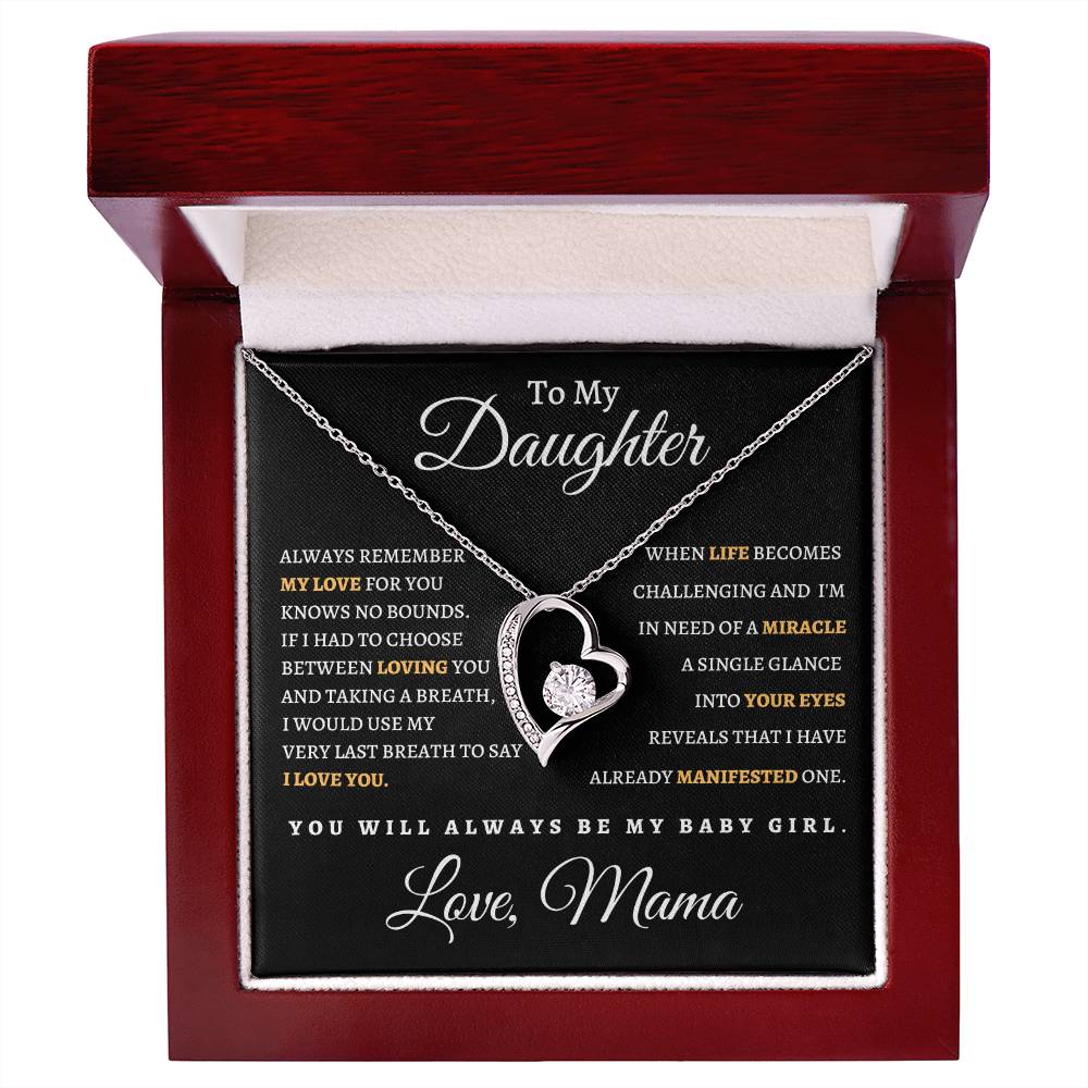 To My Daughter From Mama BB| Forever Love Necklace