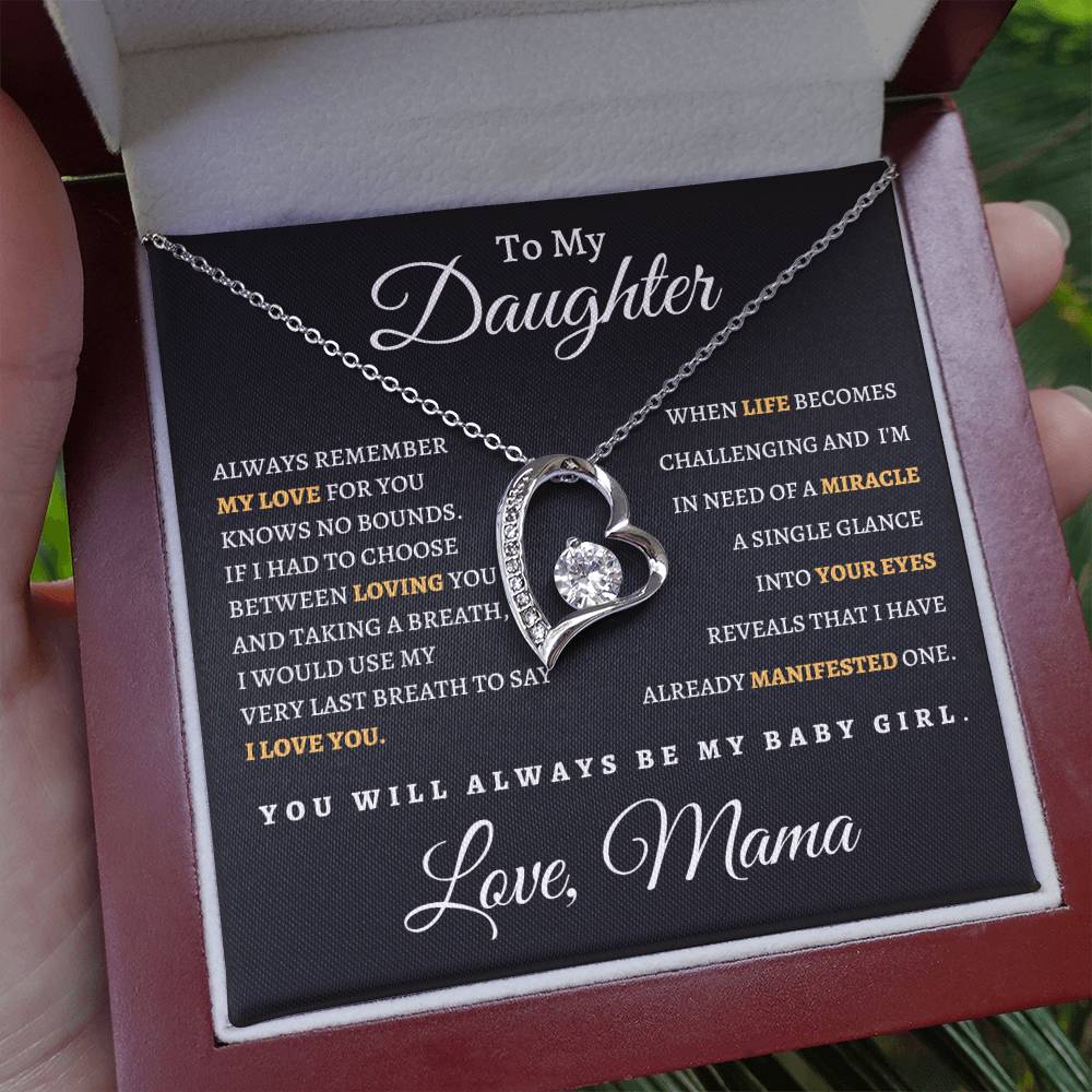 To My Daughter From Mama BB| Forever Love Necklace