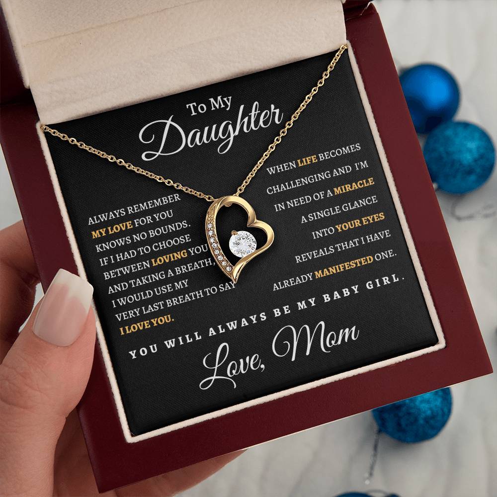 To My Daughter From Mom BB| Forever Love Necklace