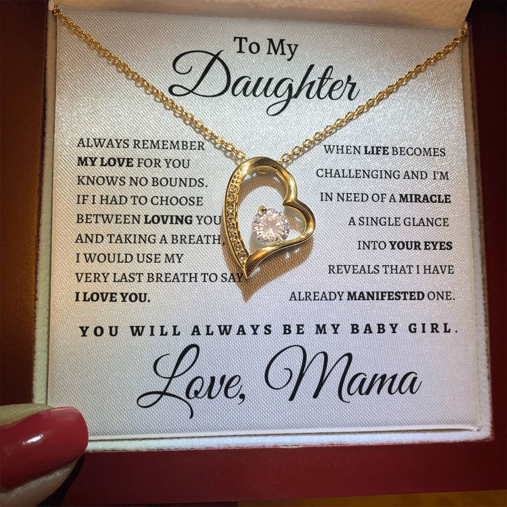 To My Daughter From Mama WB| Forever Love Necklace