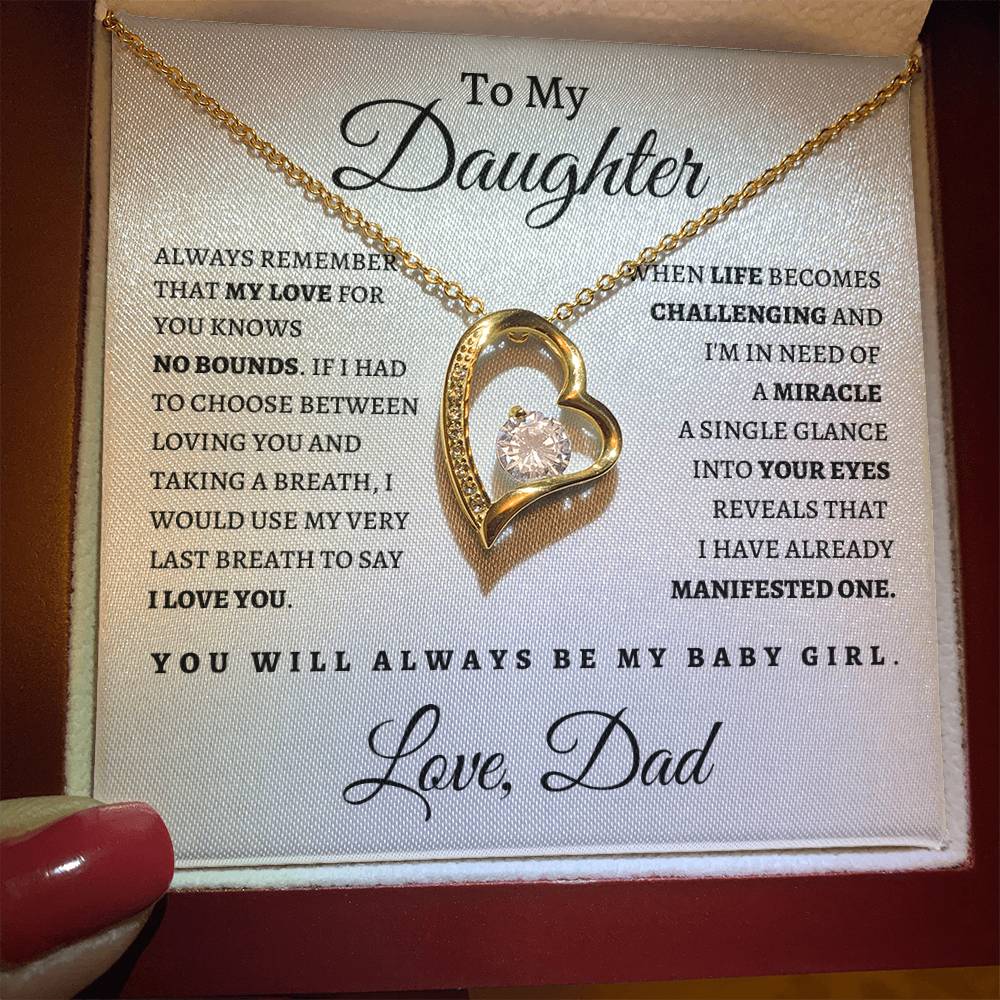To My Daughter From Dad WB| Forever Love Necklace