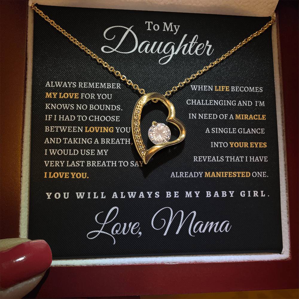 To My Daughter From Mama BB| Forever Love Necklace