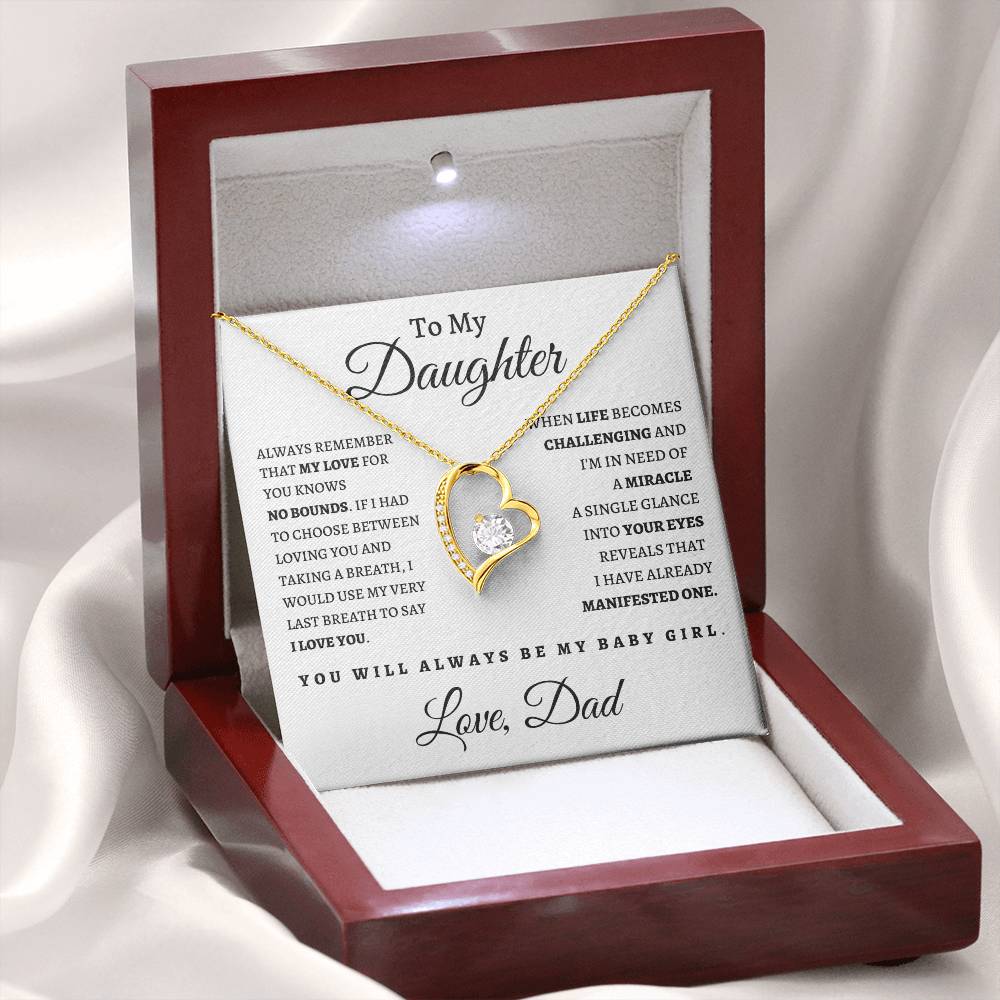 To My Daughter From Dad WB| Forever Love Necklace