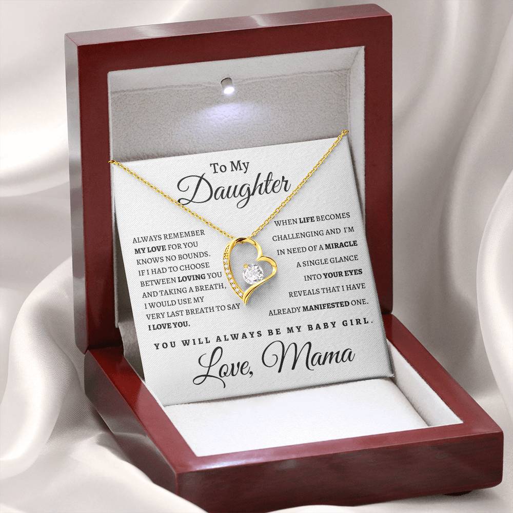 To My Daughter From Mama WB| Forever Love Necklace