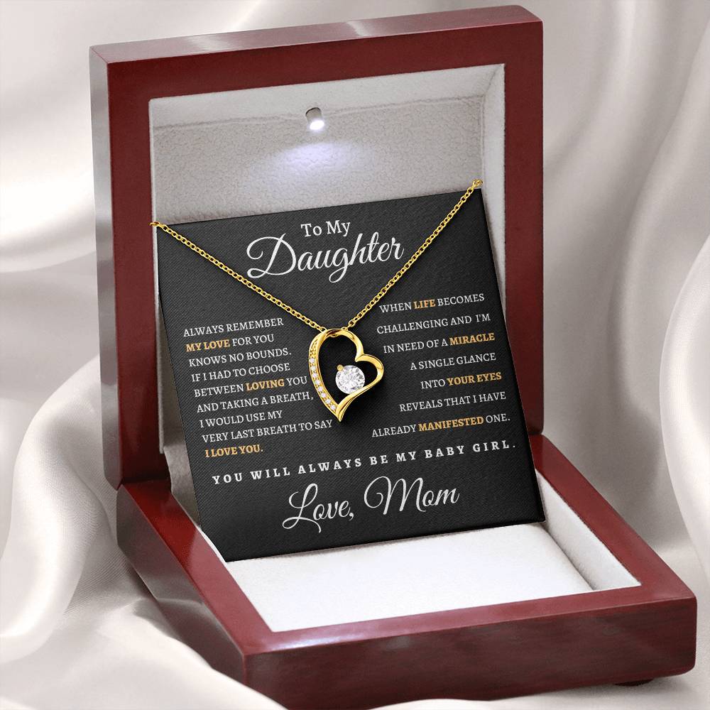 To My Daughter From Mom BB| Forever Love Necklace