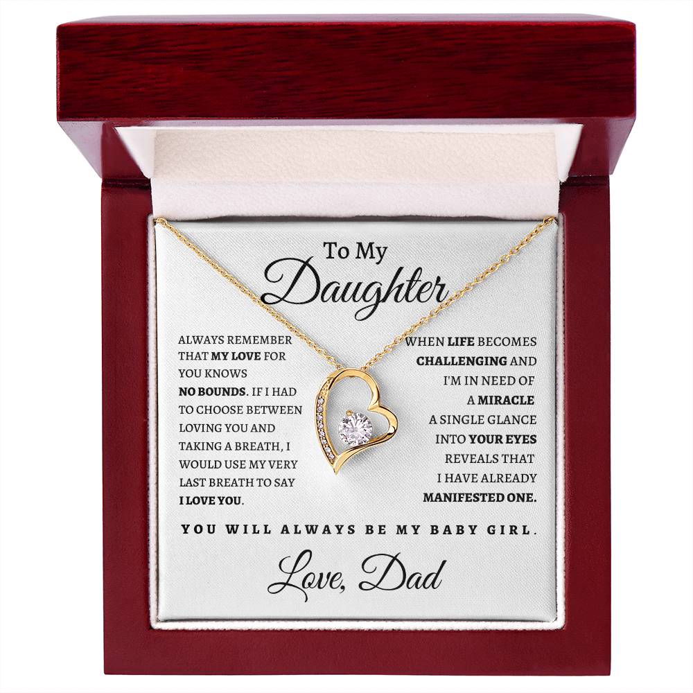 To My Daughter From Dad WB| Forever Love Necklace