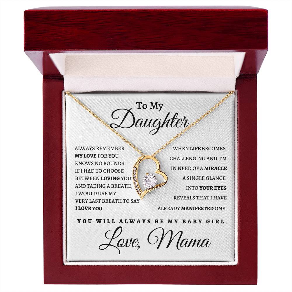 To My Daughter From Mama WB| Forever Love Necklace
