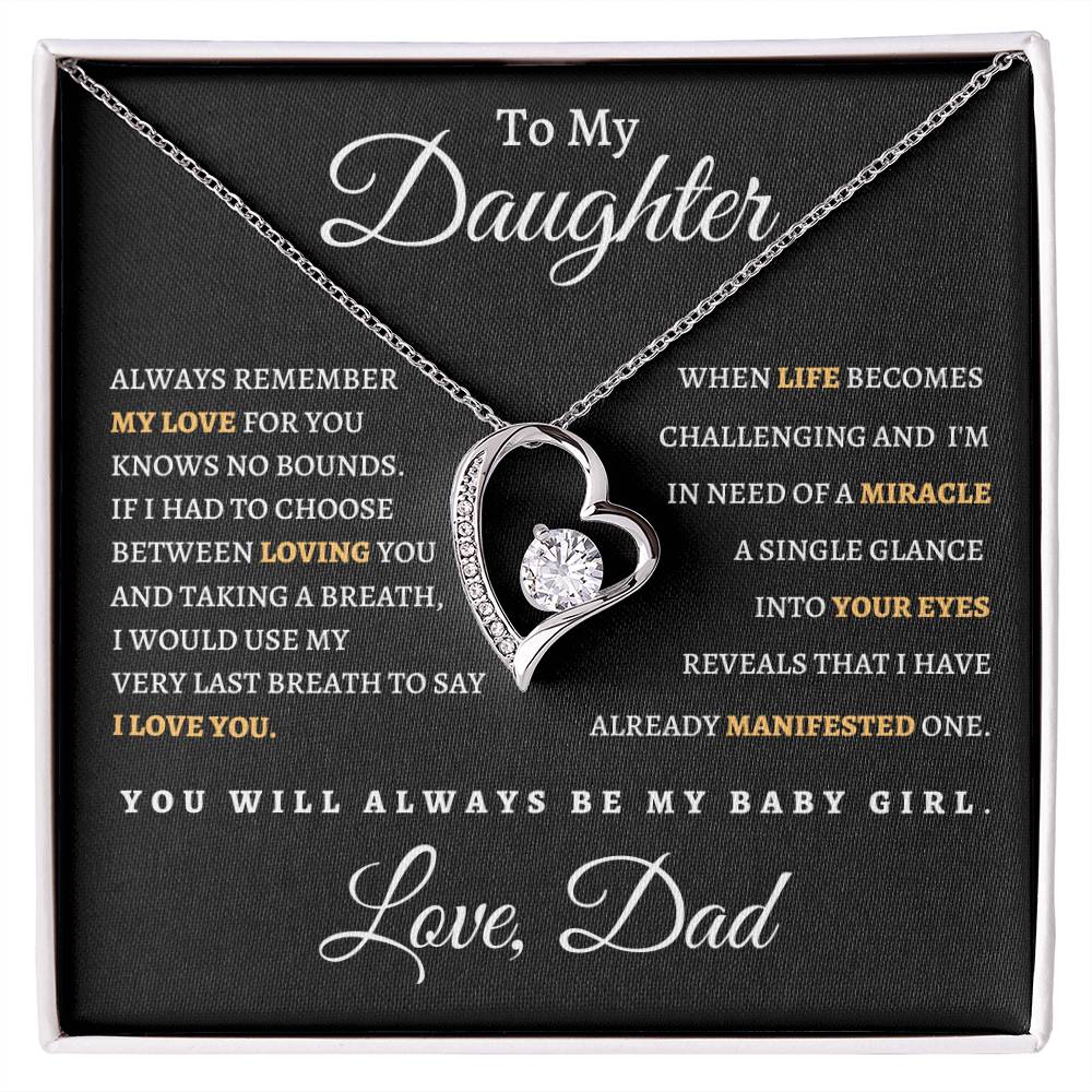 To My Daughter From Dad BB| Forever Love Necklace