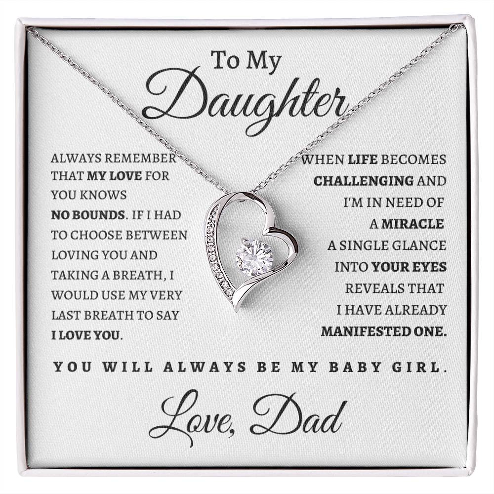 To My Daughter From Dad WB| Forever Love Necklace