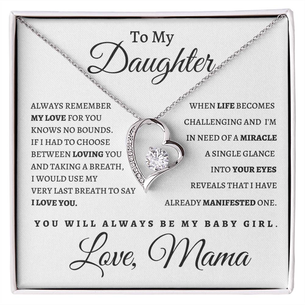 To My Daughter From Mama WB| Forever Love Necklace