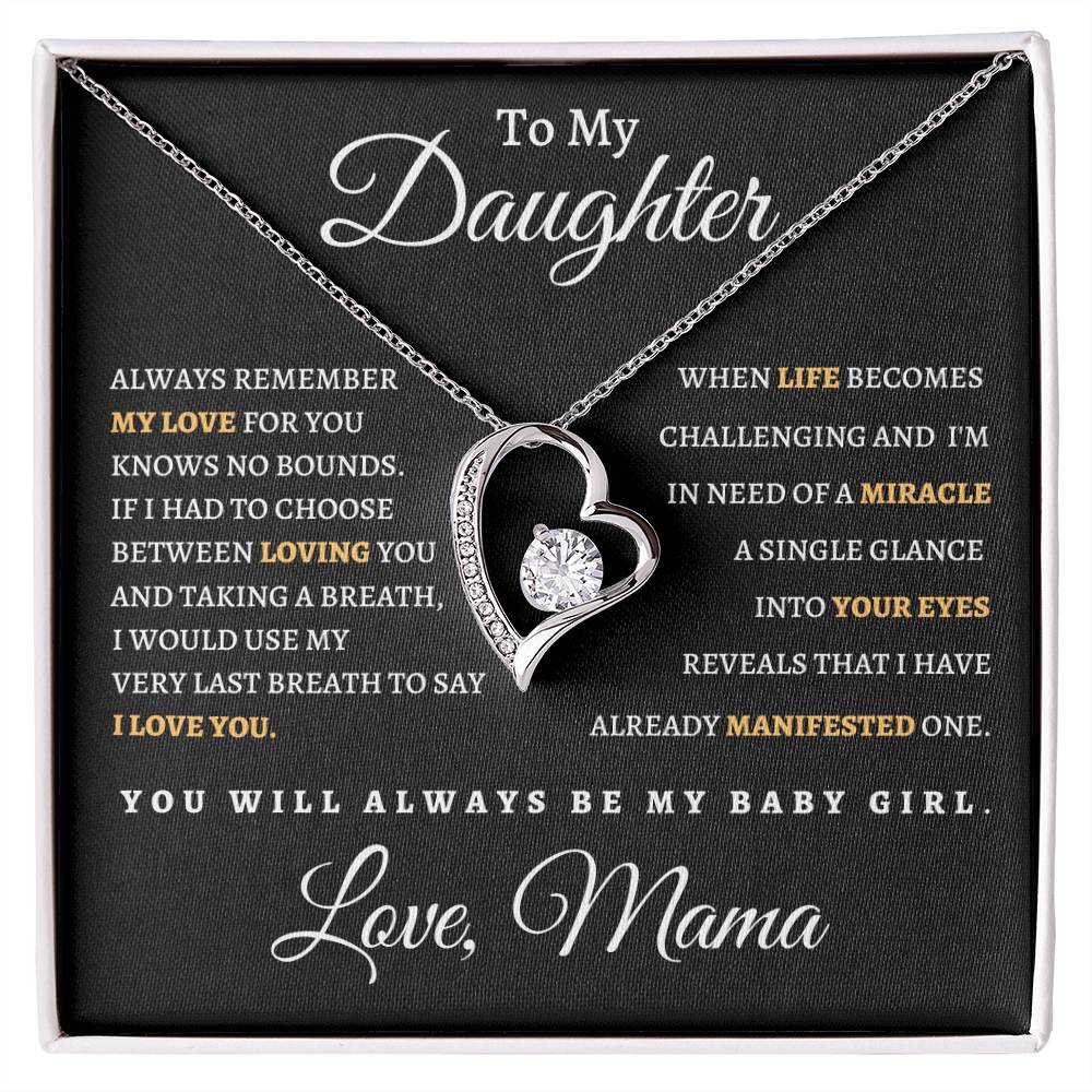 To My Daughter From Mama BB| Forever Love Necklace