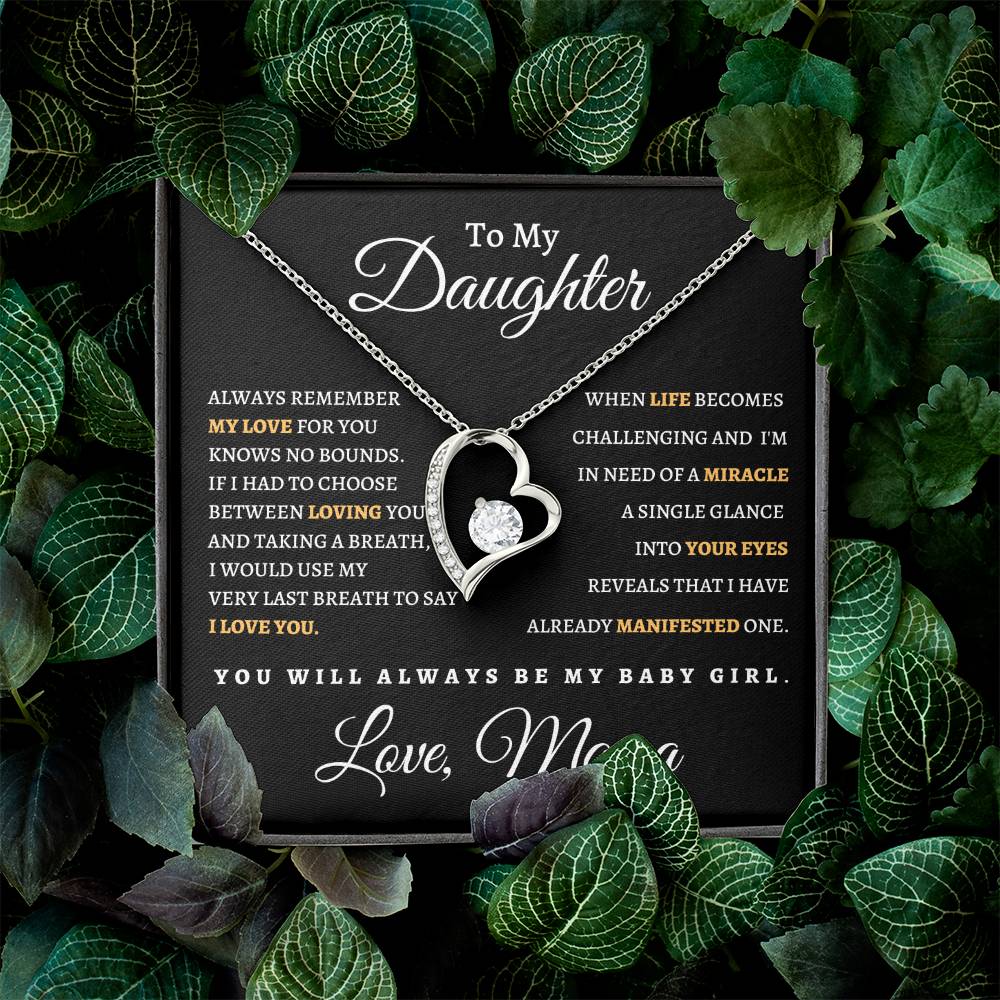 To My Daughter From Mama BB| Forever Love Necklace