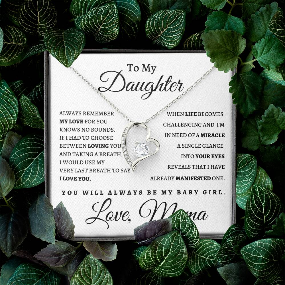 To My Daughter From Mama WB| Forever Love Necklace