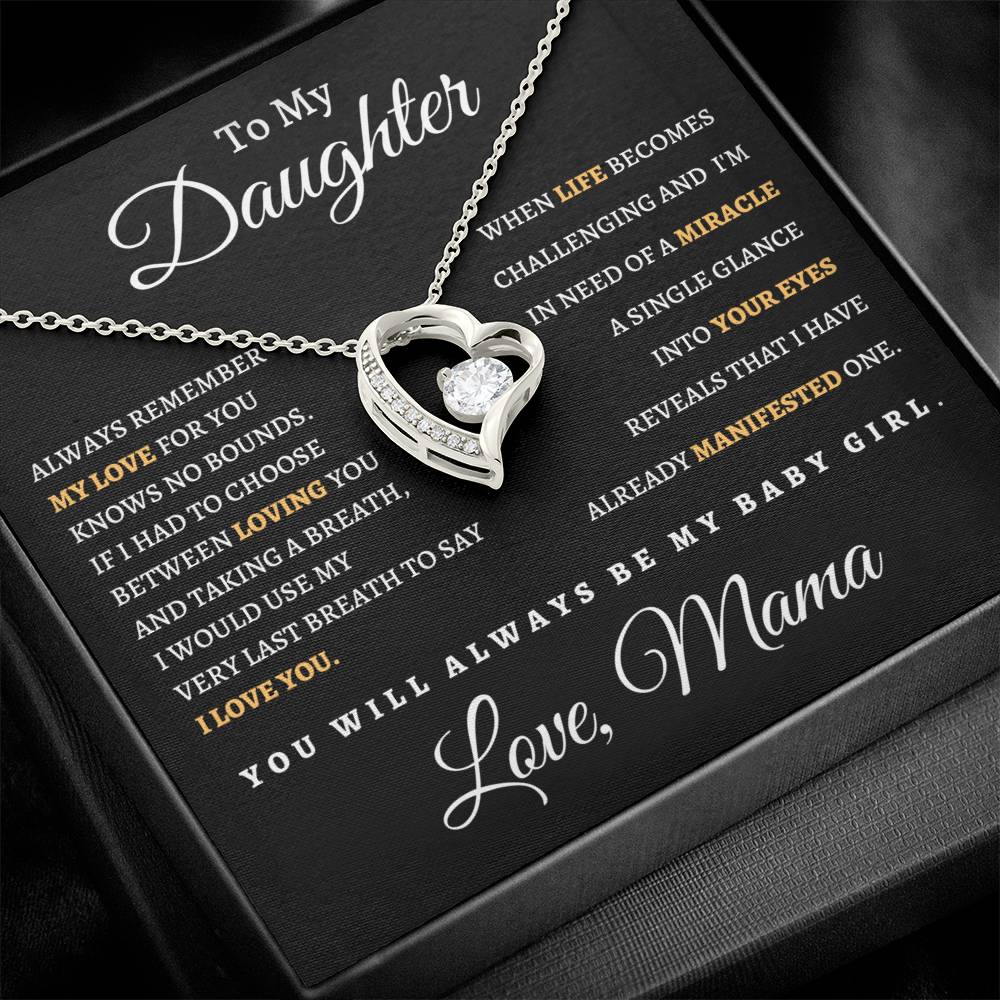 To My Daughter From Mama BB| Forever Love Necklace