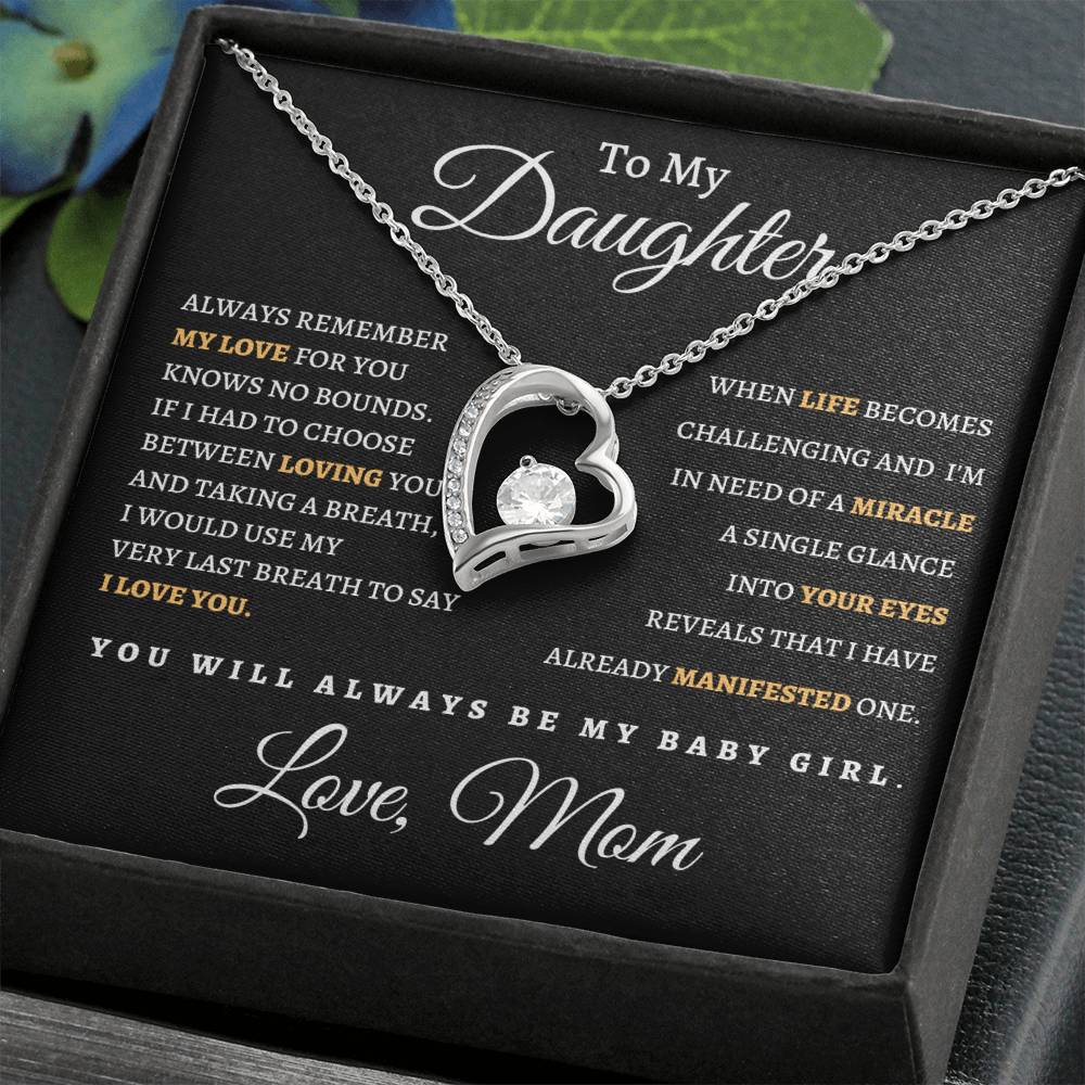 To My Daughter From Mom BB| Forever Love Necklace